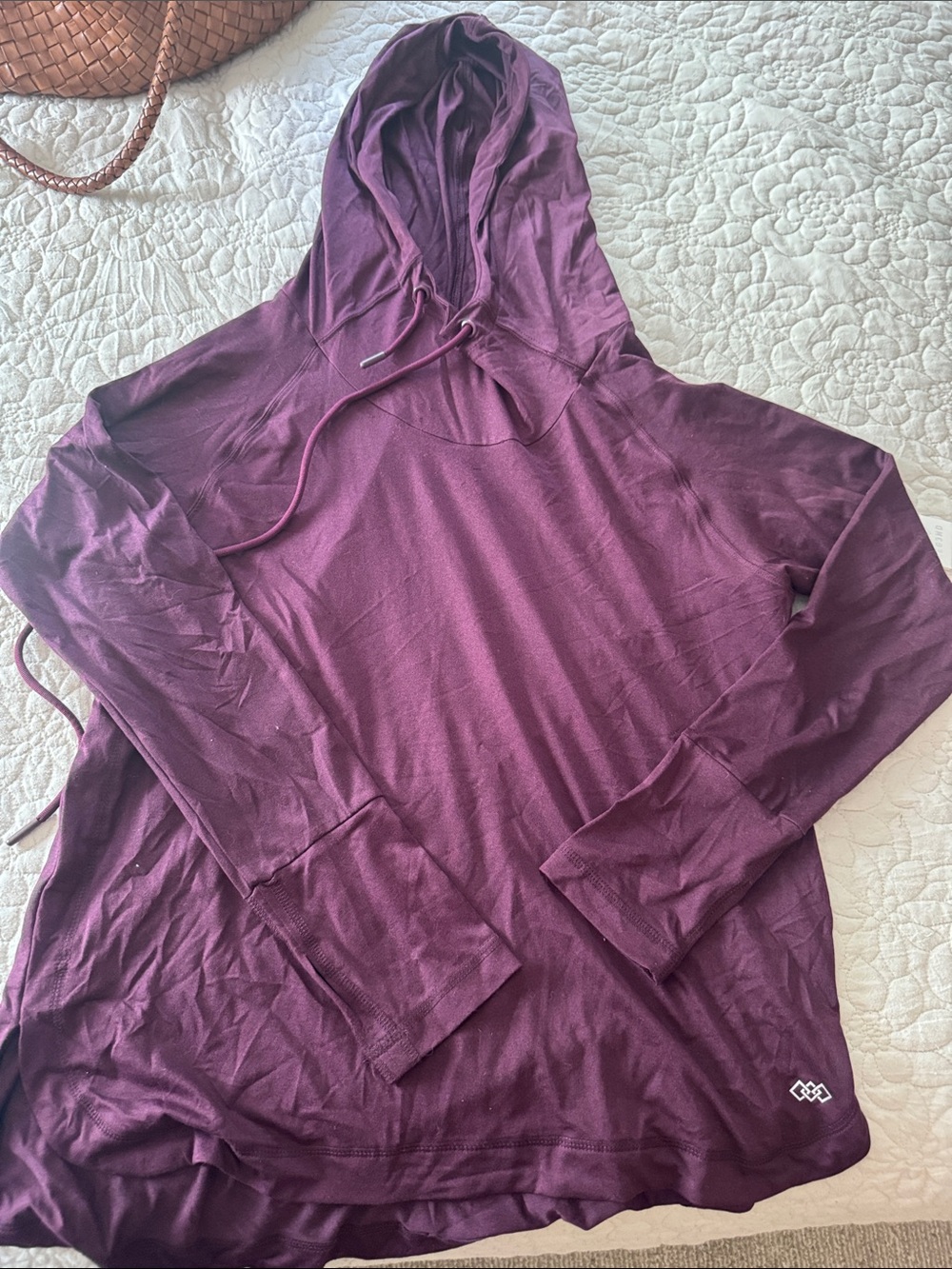 Women’s Long Sleeve Hooded Pullover Sweatshirt - Plum